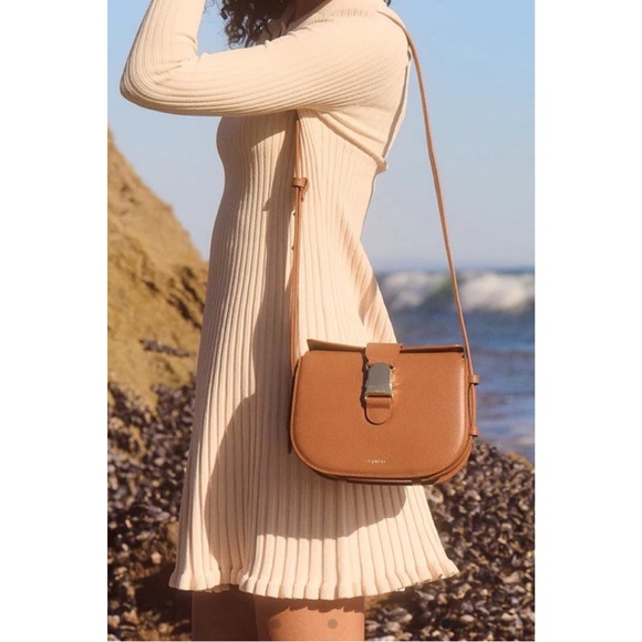 senreve | cadence crossbody in pebbled / chestnut / gold ↷ - Picture 16 of 16